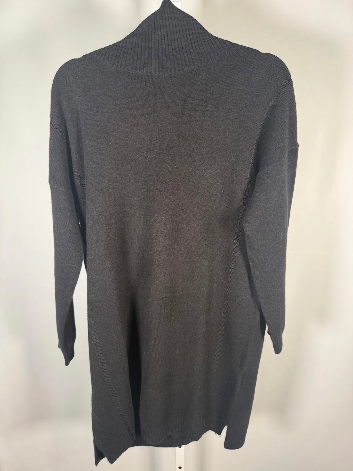 The Kooples Knitted Cashmere Blend Sweater Dress Black US Small / FR 1 $695 NWT