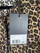 The Kooples Leopard Print 100% Silk Maxi Shirt Dress Size US S / FR 1 $490 NWT