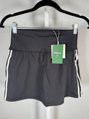 NWT Halara SoftlyZero High Waisted Tummy Control 2-in-1 Mini Skirt Black Size XL
