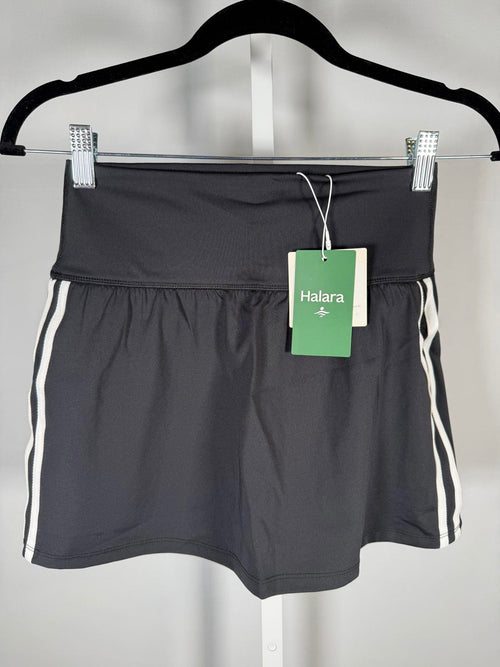 NWT Halara SoftlyZero High Waisted Tummy Control 2-in-1 Mini Skirt Black Size XL