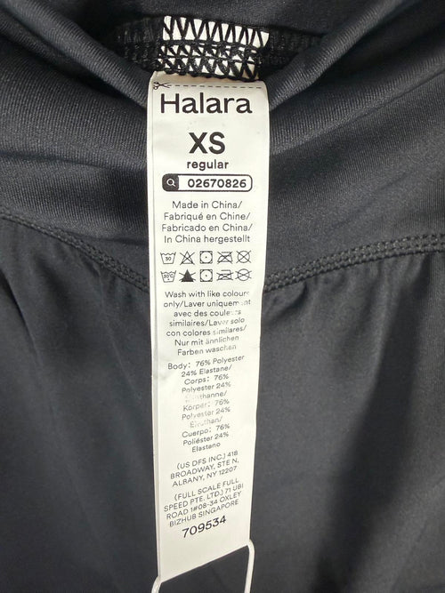 NWT Halara SoftlyZero High Waisted Tummy Control 2-in-1 Mini Skirt Black Size XS