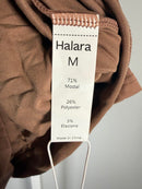 NWT Halara UltraSculpt Layered Scoop Neck Crop Tee Clay Brown Size Medium