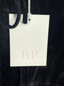 NWT Rachel Parcell Black Velvet Long Sleeve Blouse Women's Size Small