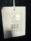 NWT Rachel Parcell Black Velvet Long Sleeve Blouse Women's Size Medium