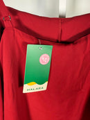 NWT Halara Draped Asymmetrical Strap Jumpsuit Red Size XS