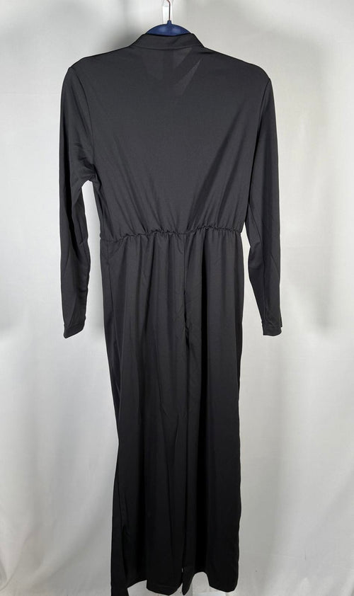 NWT Halara Cutout Neck Long Sleeve Wide Leg Jumpsuit Black Size Small