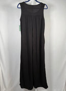 NWT Halara Sleeveless Button Front Wide Leg Jumpsuit Black Size XS