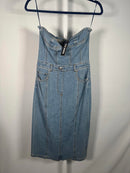NWT Steve Madden Denim Corset Midi Dress Size Small