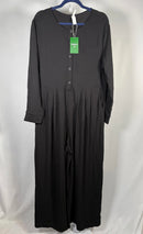 NWT Halara Long Sleeve Button Front Wide Leg Jumpsuit Size XL