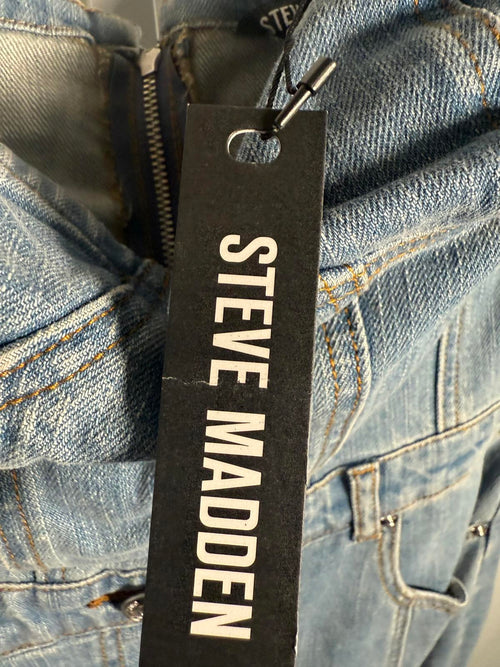 NWT Steve Madden Denim Corset Midi Dress Size Small