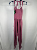 NWT Halara U Neck Pocket Harem Casual Jumpsuit-Easy Peezy Edition Red Violet XS