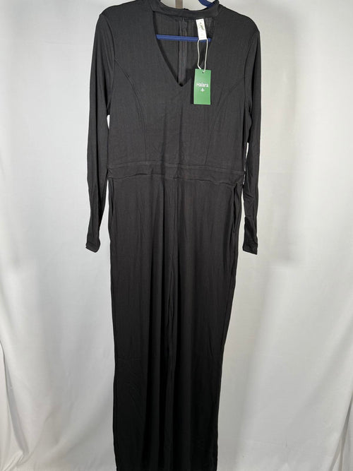 NWT Halara Long Sleeve Wide Leg Jumpsuit Black Size XL