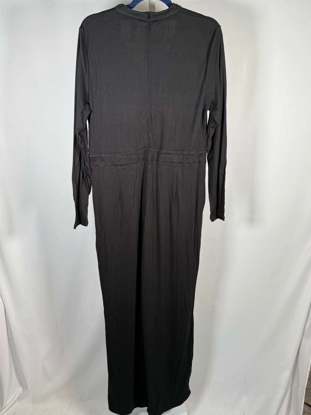 NWT Halara Long Sleeve Wide Leg Jumpsuit Black Size XL