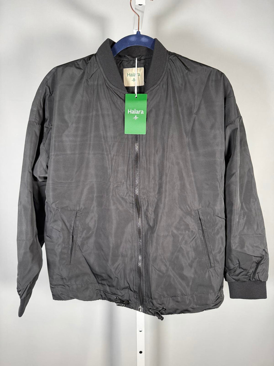NWT Halara Black Lightweight Jacket Zip Front Pocketed Women’s Size XS