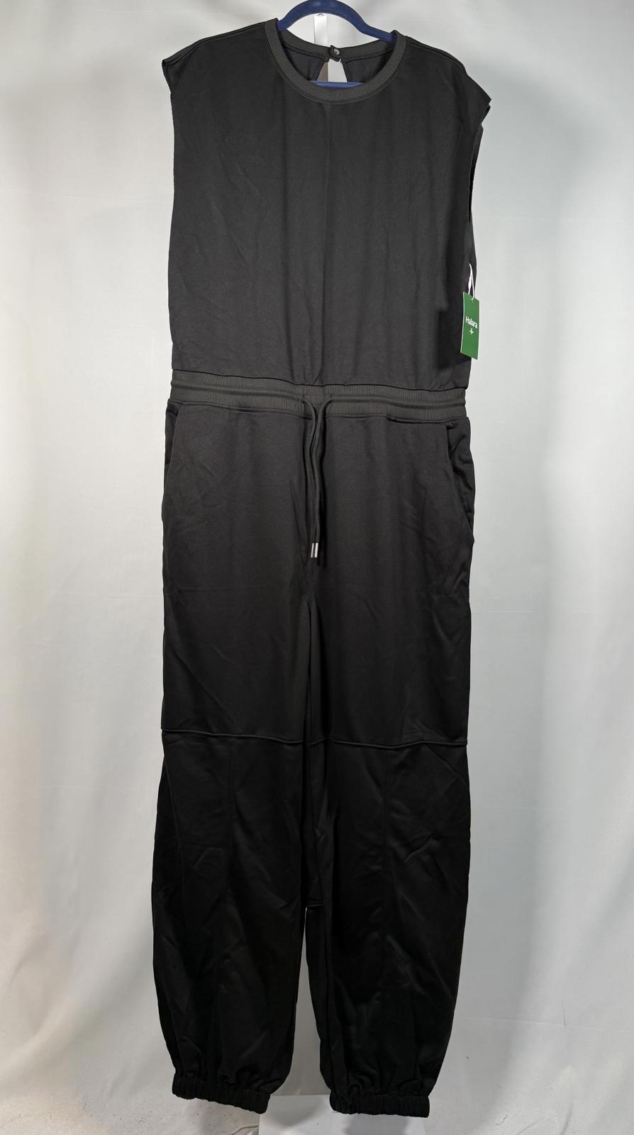 NWT Halara Black Sleeveless Jumpsuit Drawstring Waist Women’s Size XL