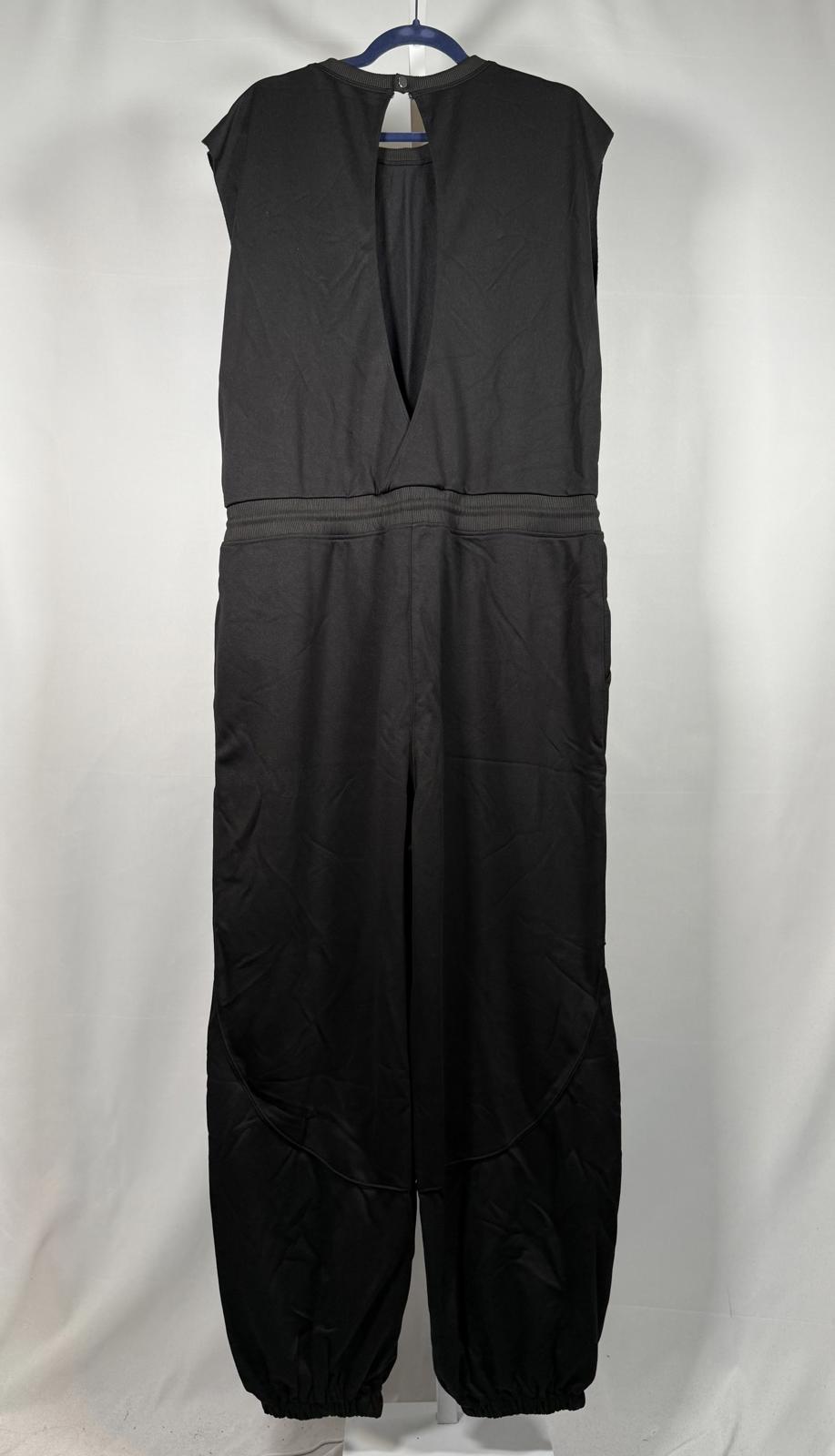 NWT Halara Black Sleeveless Jumpsuit Drawstring Waist Women’s Size XL