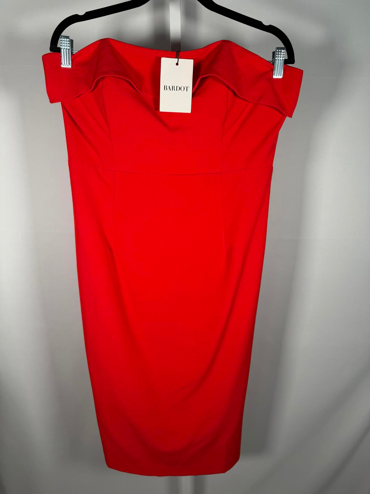 NWT Bardot Red Georgia Strapless Sheath Dress Size 10 (XL)