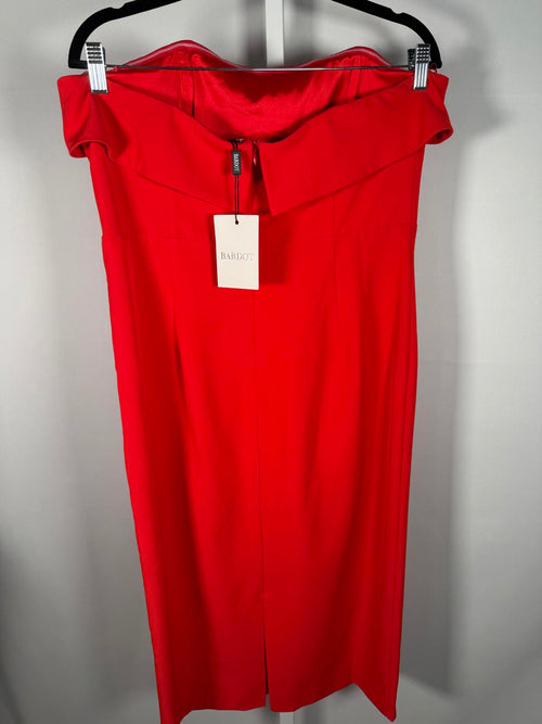NWT Bardot Red Georgia Strapless Sheath Dress Size 10 (XL)