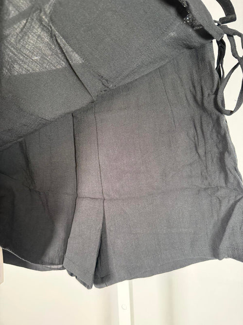 NWT Halara Black Side Tie Wrap Skort Athletic Casual Mini Skirt Size Small