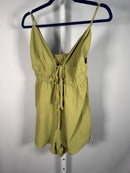 NWT Cupshe Olive Green Tie Front Romper Jumpsuit Women's Size M
