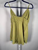 NWT Cupshe Olive Green Tie Front Romper Jumpsuit Women's Size M