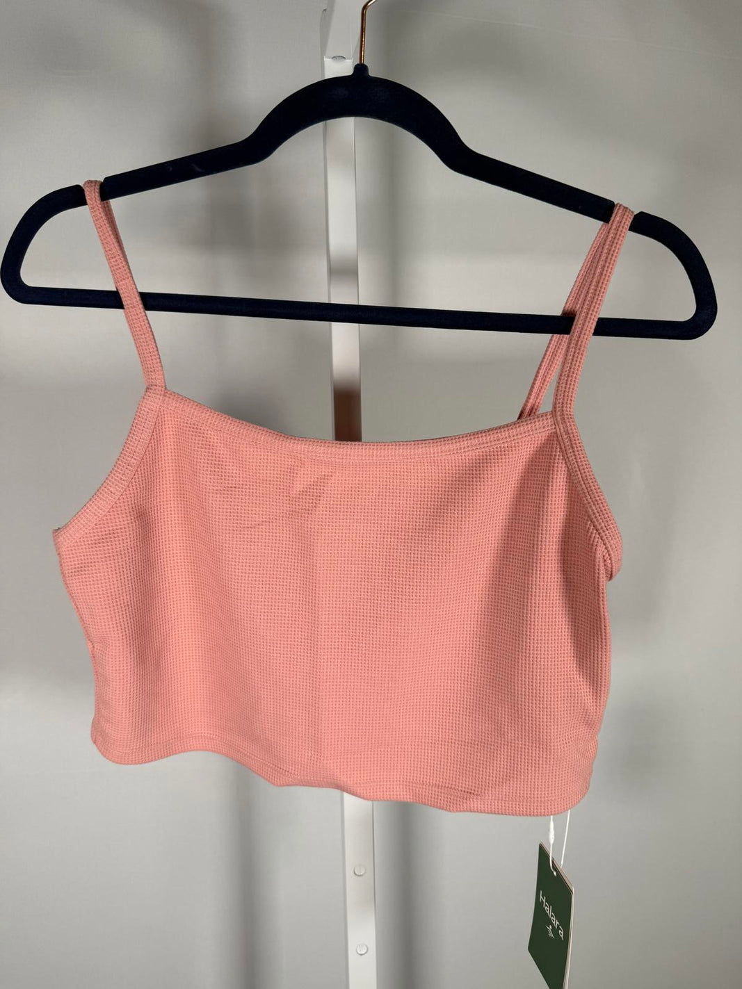 NWT Halara Waffle Knit Crop Bra Tank Pink Size Small
