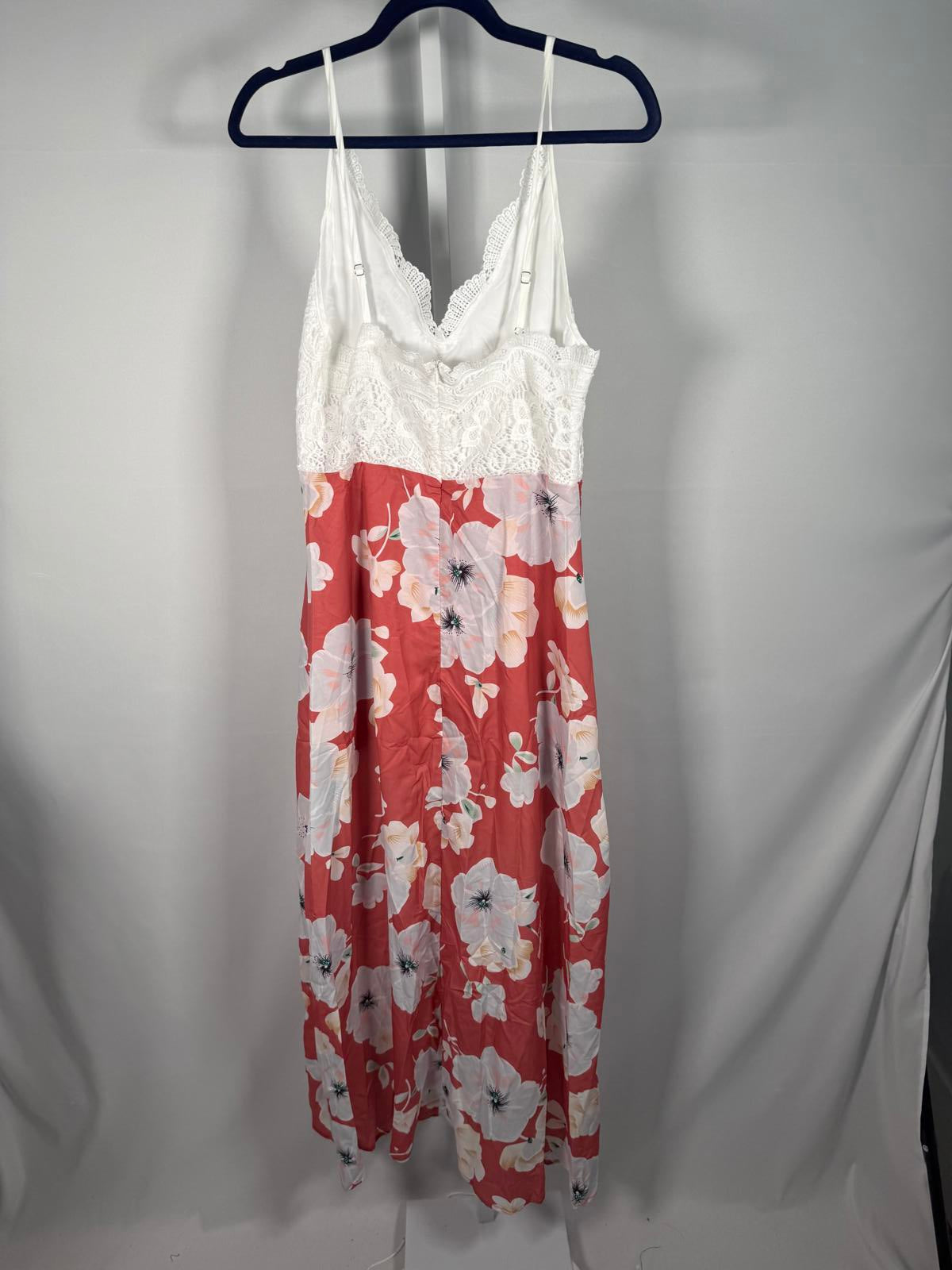 NWT Cupshe Floral Lace Bodice High Low Maxi Dress Women's Size M