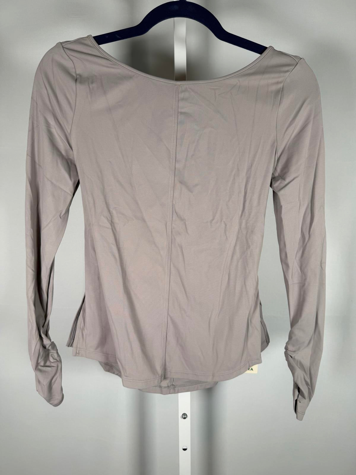 NWT Halara Soft Cloud Ruched Sleeve Scoop Neck Top Size XS