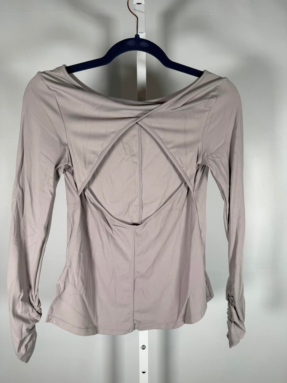NWT Halara Soft Cloud Ruched Sleeve Scoop Neck Top Size XS