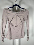 NWT Halara Soft Cloud Ruched Sleeve Scoop Neck Top Size XS