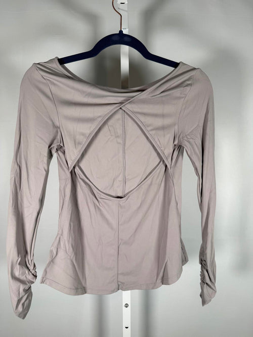 NWT Halara Soft Cloud Ruched Sleeve Scoop Neck Top Size XS