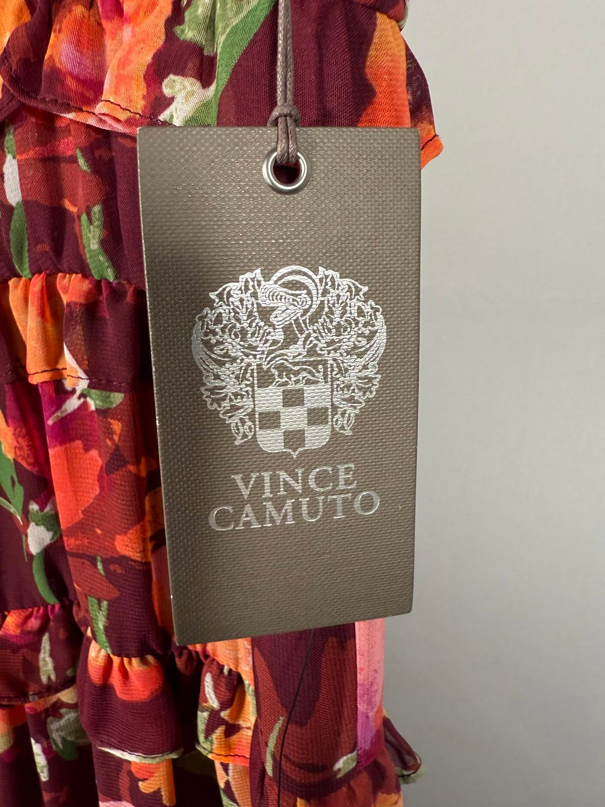NWT Vince Camuto Floral Ruffle Maxi Dress Size 4