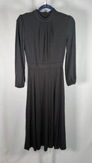 NWT Halara Black Long Sleeve Mock Neck Midi Dress Size XS