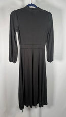 NWT Halara Black Long Sleeve Mock Neck Midi Dress Size XS