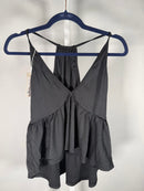 NWT Halara Ribbed Flowy Top Black Lightweight Swing Cami Size Small