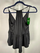 NWT Halara Ribbed Flowy Top Black Lightweight Swing Cami Size Small