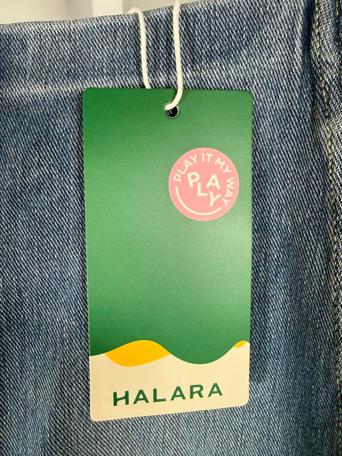 NWT Halara Denim Mini Skirt High Waisted Straight Size XS