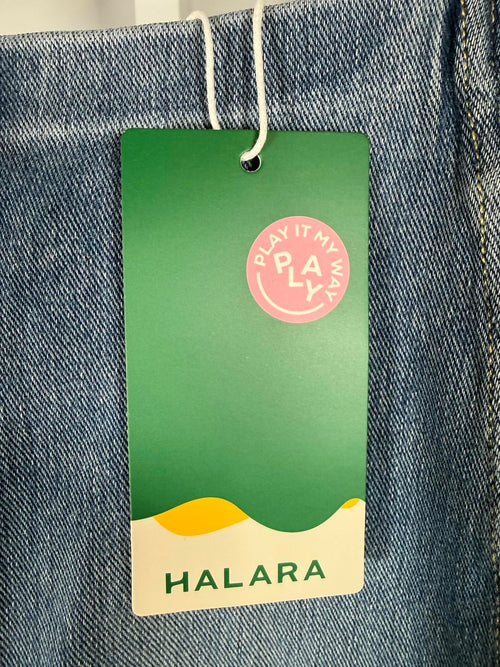 NWT Halara Denim Mini Skirt High Waisted Straight Size XS