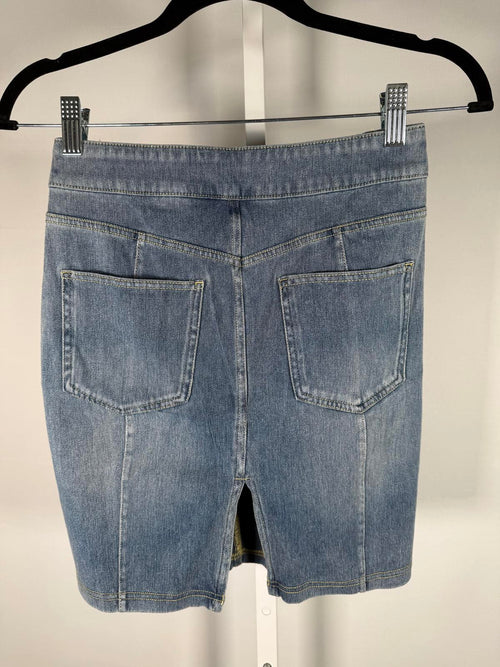 NWT Halara Denim Mini Skirt High Waisted Straight Size XS