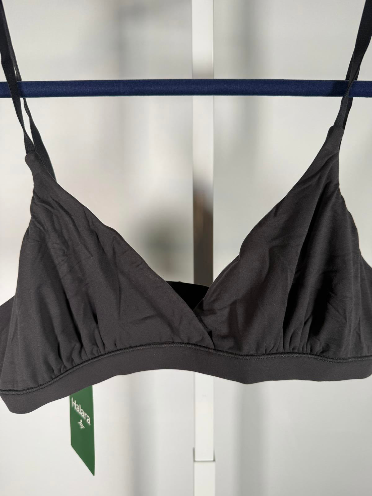NWT Halara Black Triangle Bralette Adjustable Strap Size Large