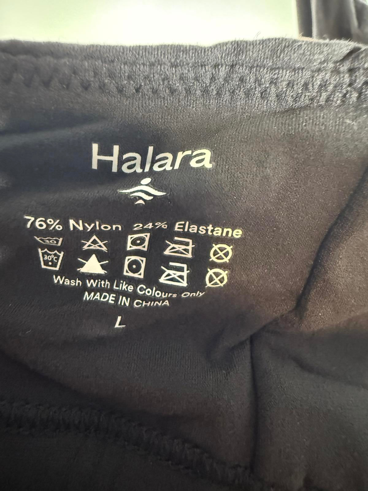 NWT Halara Black Triangle Bralette Adjustable Strap Size Large