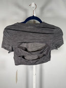 NWT Halara Gray Open Back Cutout Cropped Athletic Tee Size XS