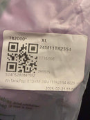 NWT Halara Purple Mesh Halter Bandeau Crop Top Ruched Front Size XL