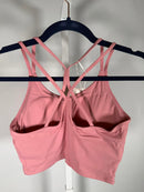NWT Halara Strappy Back Cropped Athletic Tank Top Pink Size XS