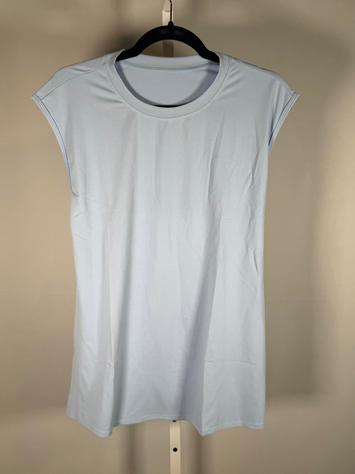 NWT Halara Halara Airy Cap Sleeve Tunic Top Side Slit Blue Size XS