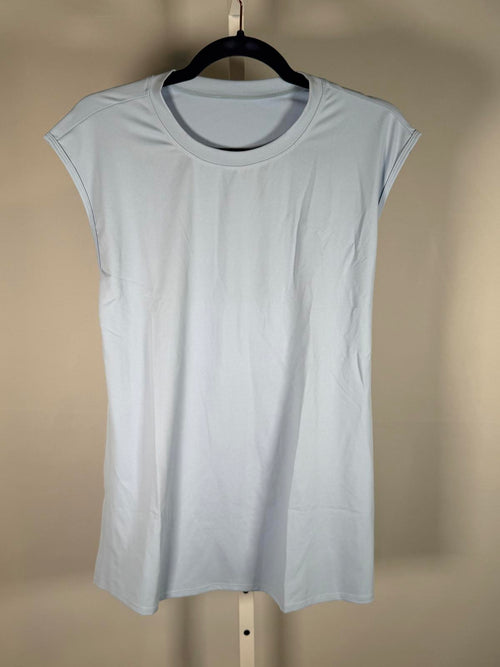 NWT Halara Halara Airy Cap Sleeve Tunic Top Side Slit Blue Size XS
