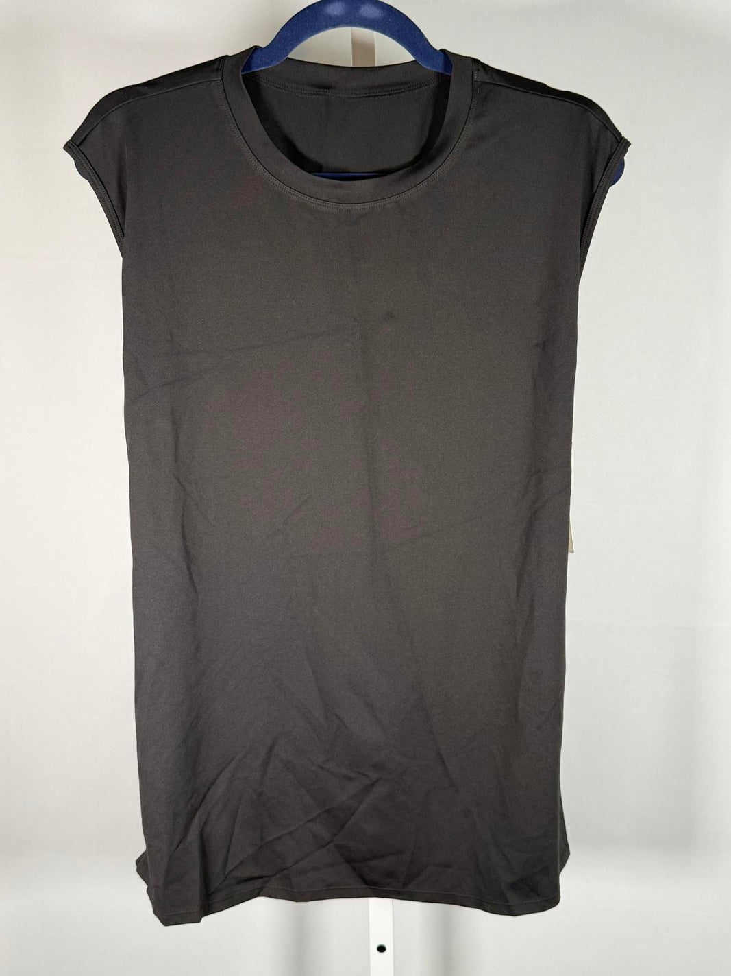 NWT Halara Airy Cap Sleeve Tunic Top Side Slit Tank Top Black Size XS