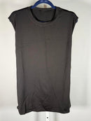 NWT Halara Airy Cap Sleeve Tunic Top Side Slit Tank Top Black Size XS