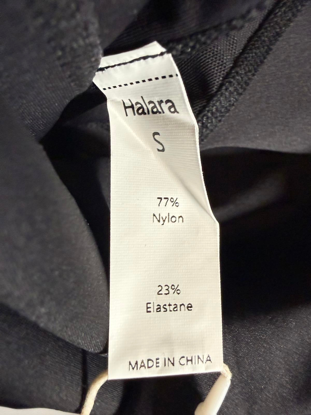 NWT Halara Black Short Sleeve Performance Top Mesh Panels Size Small