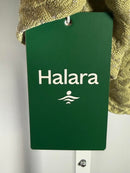 NWT Halara Ruched Mini Skirt Olive Green Pattern Size Large